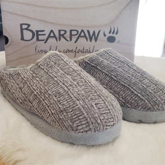BearPaw Shoes - Bearpaw genuine shearling knitted slipper